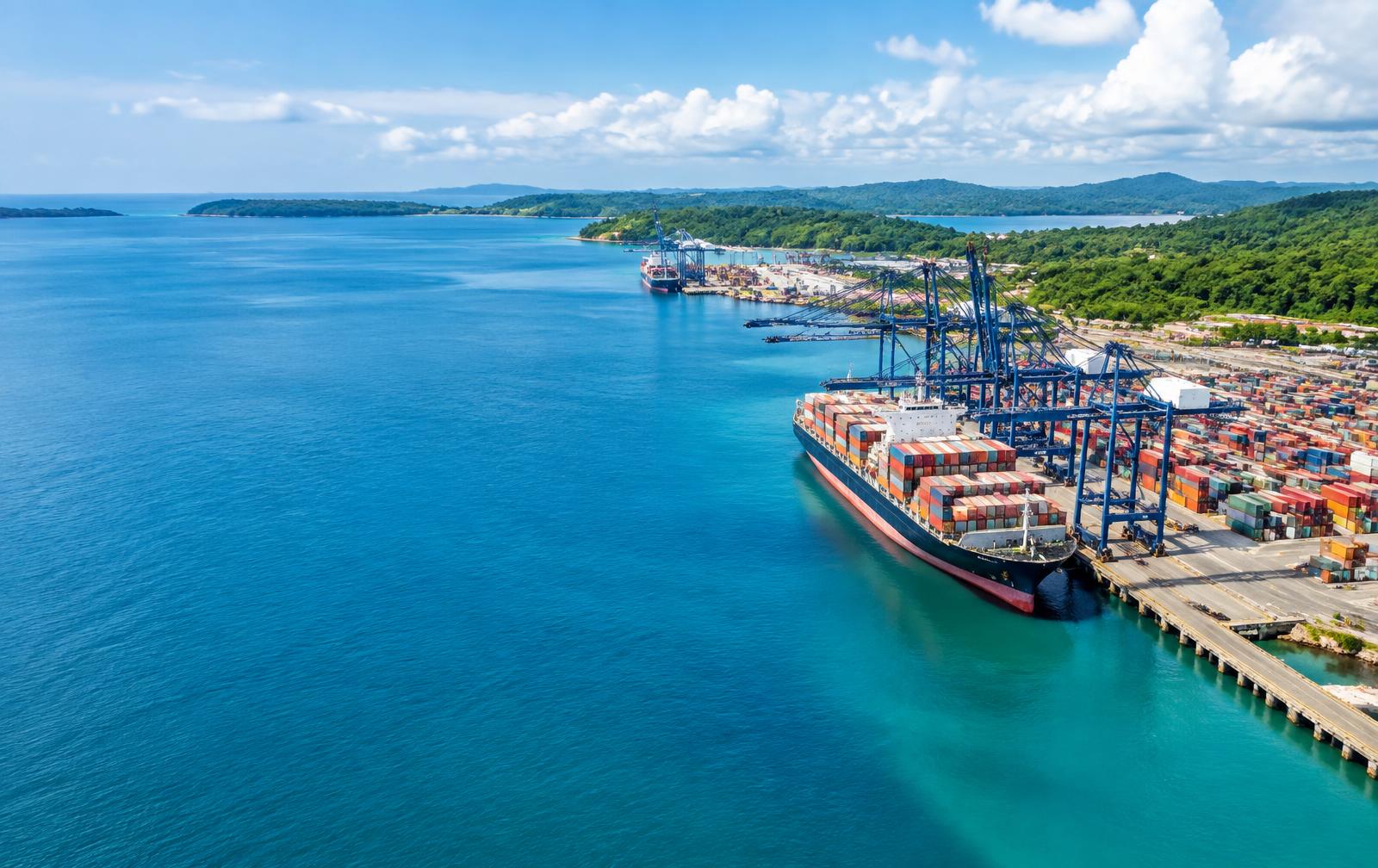 Illustrative container port for Panama trading hub planning